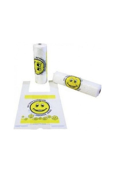 LABRO Smiling Face Patterned Roll Bag Large Size 100 Pieces