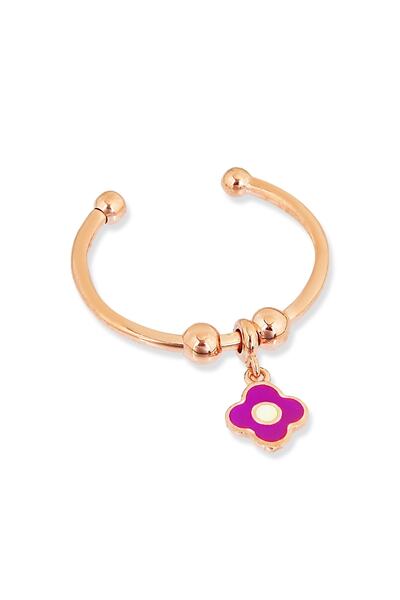 Argentum Concept 925 Ayar Gümüş Sallantılı Yoncalı Ayarlanabilir Yüzük - Y008801