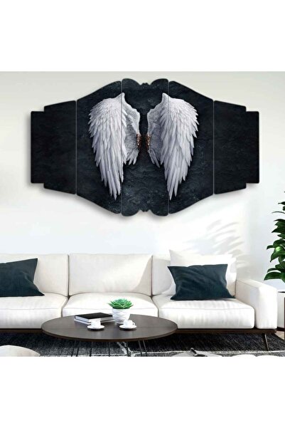 EVLOYA Melek Kanadı - 5 Parçalı Tablo