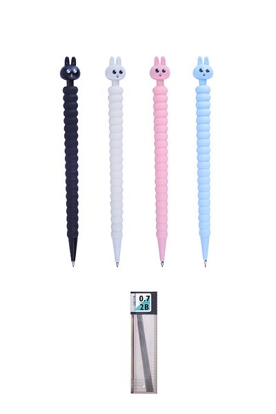 GLANCE 0.7 Mm Versatil Pen Set with Rabbit Head 4 Colors Tombow Mono Lead 0.7 mm Tip