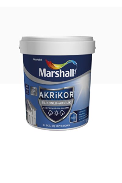 Marshall Akrikor Silikonlu + Akrilik Su Bazlı Dış Cephe Boyası Kum Beji 2,5 lt
