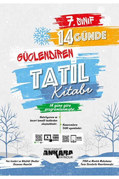Ankara Yayınevi Ankara Yayıncılık 7. Sınıf Güçlendiren 14 Günde Tatil Kitabı 2022