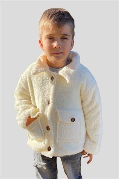 ipek atlas Plush Boy's 100% Cotton Four Layer Muslin Inner Lining Buttoned Welsoft Coat
