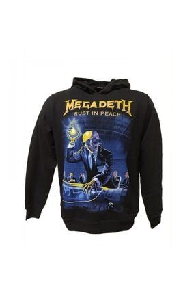 StudyoUmitTi ort Megadeth Rust In Peace Metal Band Bask l Kapu onlu Sweatshirt Fiyat Yorumlar Trendyol