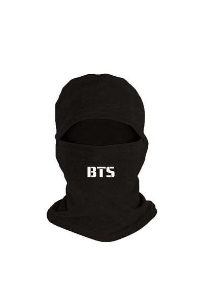 herotasarım Черна зимна полярна снежна маска с щампа на Bts - Bll383