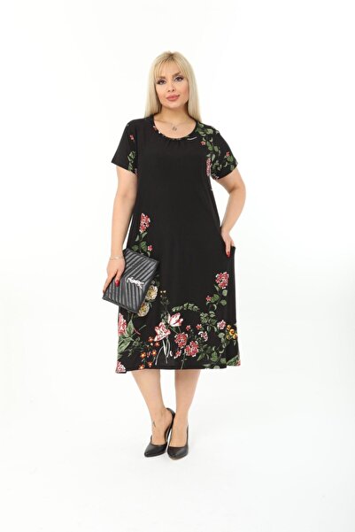 Mezura Γυναικείο καλοκαιρινό φόρεμα βισκόζης χτενισμένο βαμβακερό κανονικό μέγεθος μέχρι το γόνατο με τσέπες