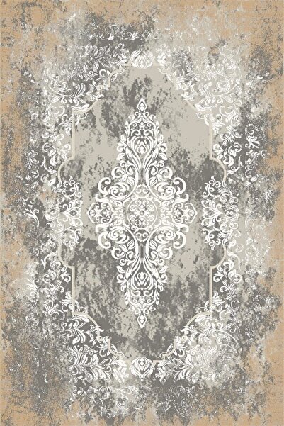 ATLAS HALI Vivaldi Vd00b Gri Sarı Klasik Salon Halısı Akrilik Halı