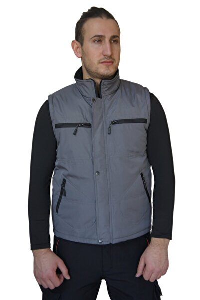 Uniprom Work Vest With Fleece Inside And Fiber Water And Windproof 4 Pockets