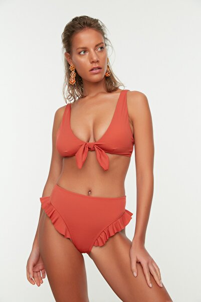Trendyol Collection Bikini-Hose - Braun - Unifarben