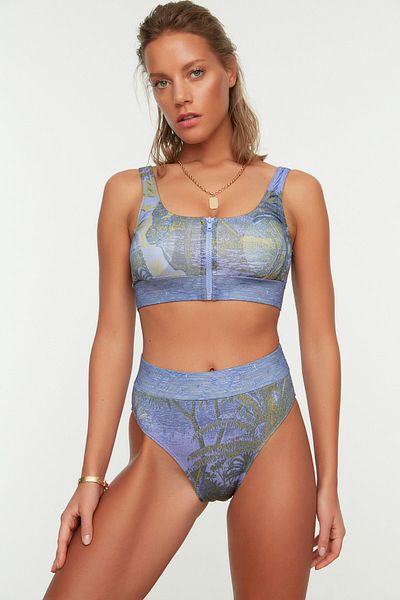 Trendyol Collection Bikini-Hose - Dunkelblau - Unifarben