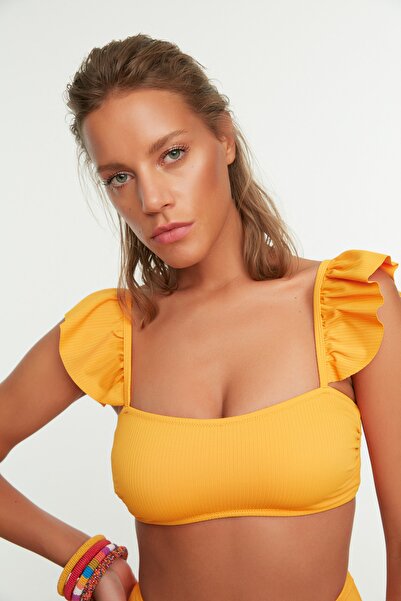 Trendyol Collection Bikinioberteil - Orange - Unifarben