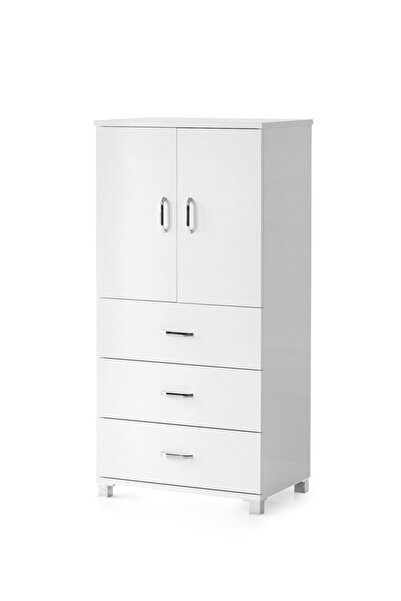 Erezogulları Mobilya Çok Amaçlı Dolaplı Şifonyer 3 Çekmeceli Kapaklı 60x44x127cm