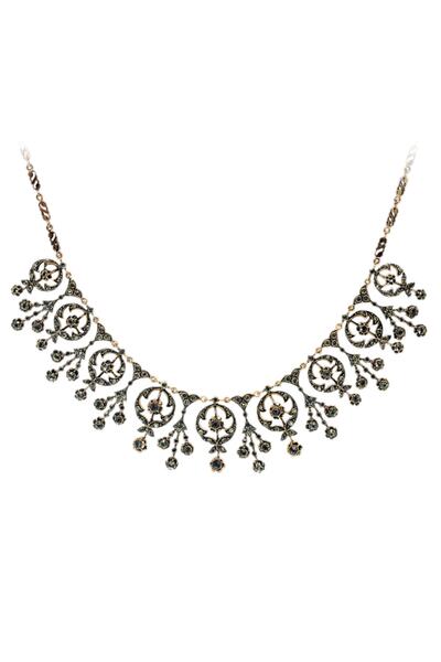 Aşina Gümüş Yeni Yıl Hediyesi Elmas Montür Muhteşem Yy. Ottoman Style Gerdanl...