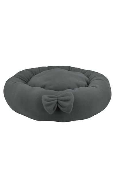 Sdypet Gray Polar Bagel Cat Dog Bed
