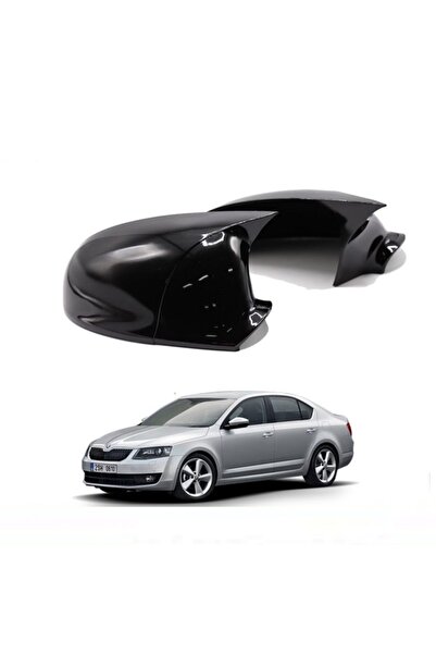 Genel Markalar Skoda Octavia 2013 Model Batman Yarasa Ayna Kapağı Parlak Siyah