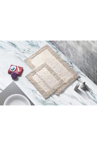 MEKA TEKSTİL Cotton Bath Set 2 Pieces Wrapped Model Gold Color