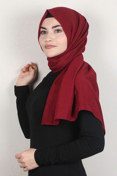 PİRAMİT Cotton Jazz Shawl 1482-2 Claret Red