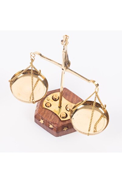 Ofistike 13cm Altın Rengi Adalet Terazi Biblosu