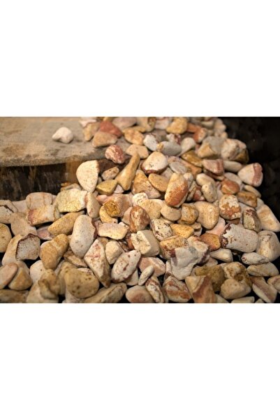 Asenya Sarı Çizgili Dolomit Taş 5 Kg 1,5-2,5 Cm Bahçe Süs Taşı Dolamit Taş De...