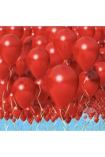 Deniz Party Store Metallic Red Latex Balloon 10 Pieces