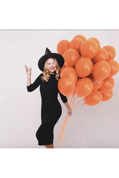 Deniz Party Store Pastel Orange Latex Balloon 10 Pieces