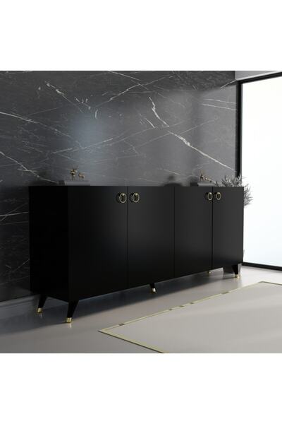 MOBİLYA GEZEGENİ Siyah Akasya Konsol K10 160 Cm