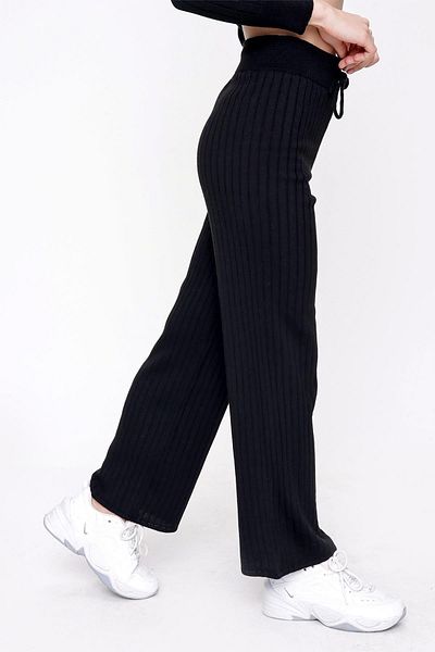 CHUBA Women's Corded Knitwear Trousers Black 22wk261