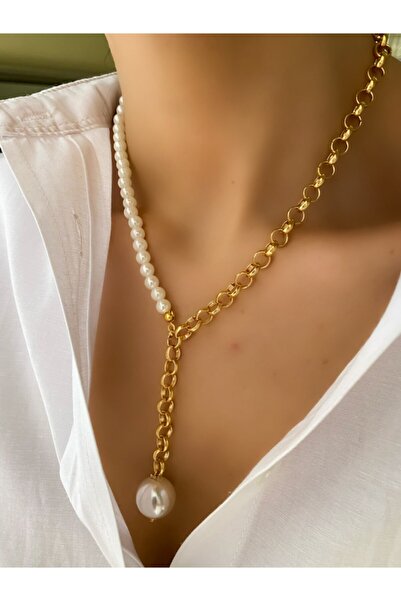 Lucky Designs Iri Inci Halkalı Zincir Tasarım Dekolte Kolye