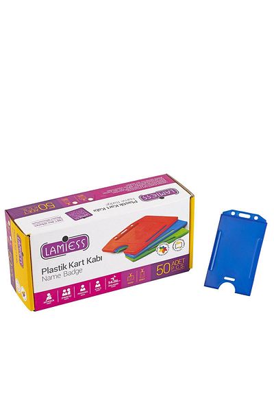 Lamiess Lms 217 Vertical Plastic Card Container Navy Blue 50 Pieces
