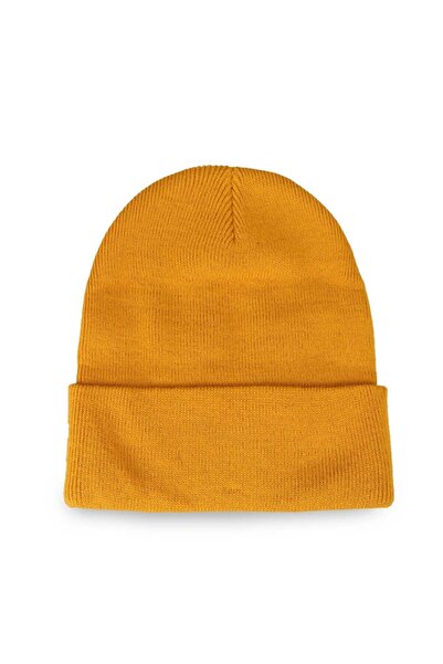 eleven market Beretă de bază galbenă muștar Beretă simplă unisex