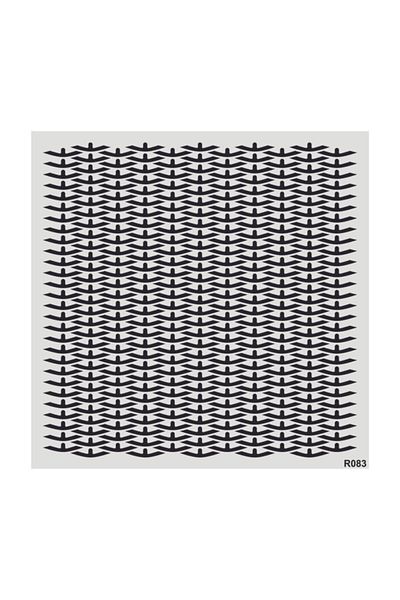 STENCİLTASARIM Stencil Design R083 Rattan - Decorative Wall, Item, Tile, Fabric Painting Templates 25x25 Cm