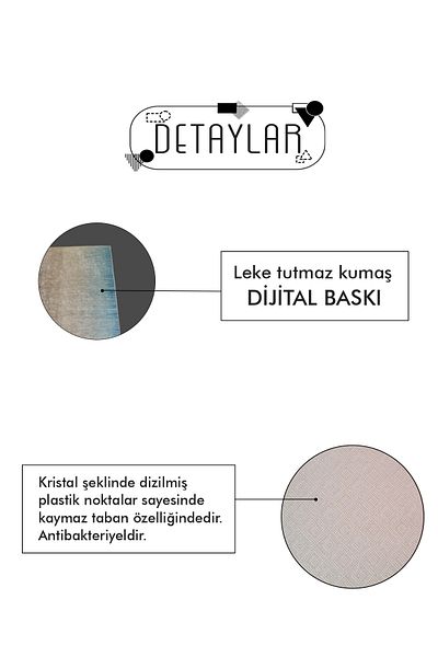 Decomia Home Covor de baie, imprimat digital, anti-alunecare, lavabil, din 2 piese, Covor de baie Scaun de toaletă Dc-8026