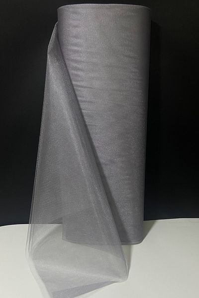 ZEYMERADE Gray Bohça Dowry Decoration Tulle Crystal Tulle Length 1 Mt Width 3 Mt