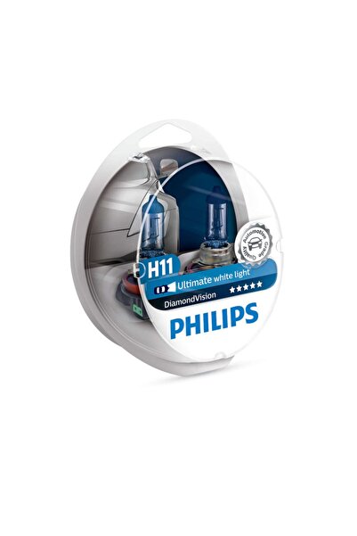 Philips H11 Diamond Vision 2'li Ampul Seti Tam Beyaz Işık 12362 Dv Ean: 8727900360172