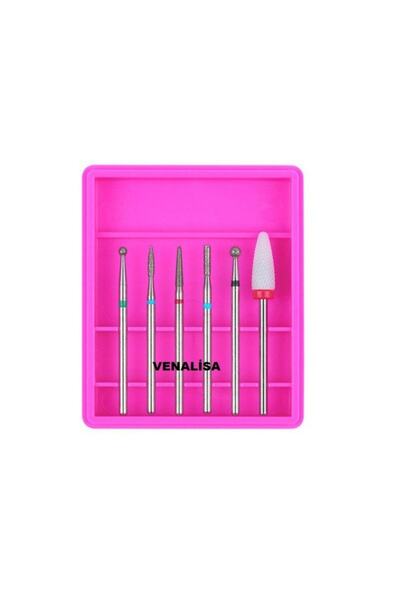 Venalisa Manikür ve Çıkarma Seti 1 Adet Seramik 5 Adet Elmas Freze Ucu