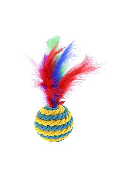Sdypet Furry Rope Winding Ball Cat Toy 4cm - 1 Piece