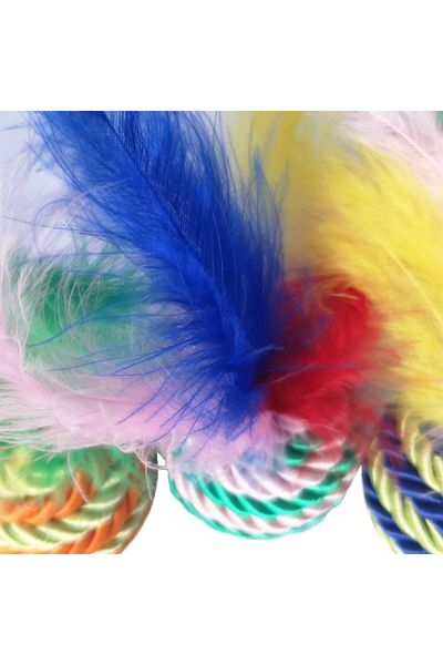 Sdypet Furry Rope Winding Ball Cat Toy 4cm - 1 Piece