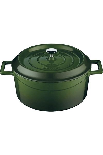 Lava Trendy Round Cast Iron Pot Diameter (ø) 24 Cm Green
