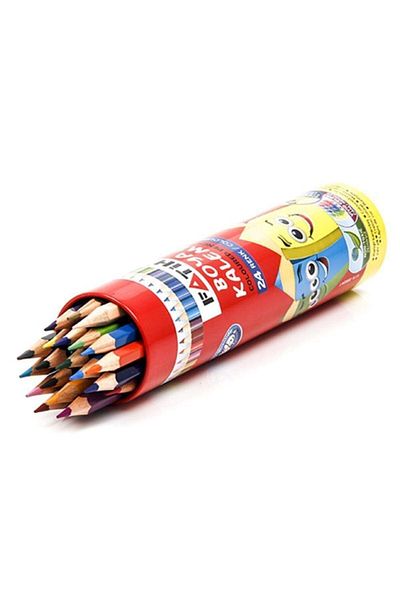 Fatih Metal Tube 24 Pieces Dry Paint Pens 24 Colors Dry Paint Full Size