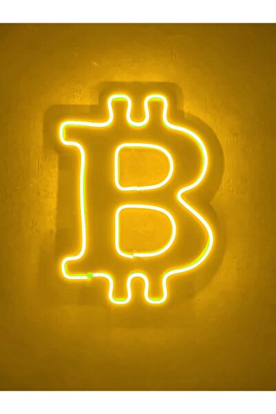 dekoraven Bitcoin Neon Tabela Btcneon Led Dekoratif Kripto Para Duvar Aydınla...