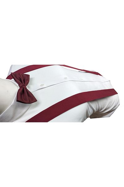 Le Voux Burgundy Color Trouser Suspenders and Bow Tie Set