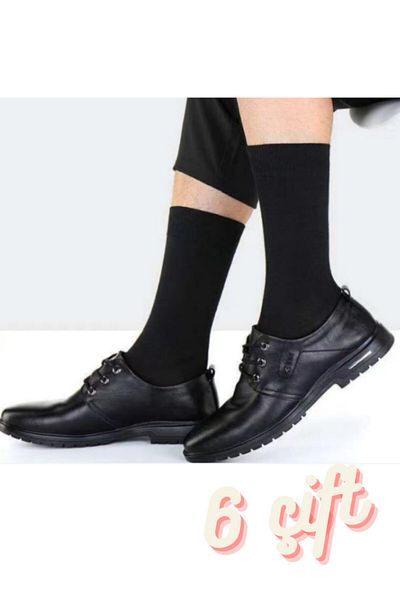 socksbox Ανδρικές μαύρες κάλτσες χωρίς ραφή 4 εποχών / 6 ζευγάρια / 40-44