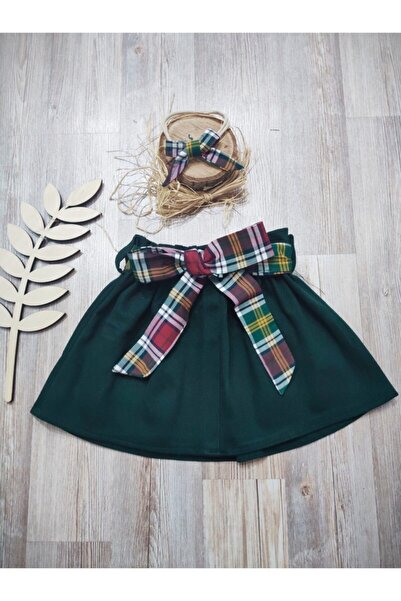 Feriatolye Green Winter Girl Mini Skirt