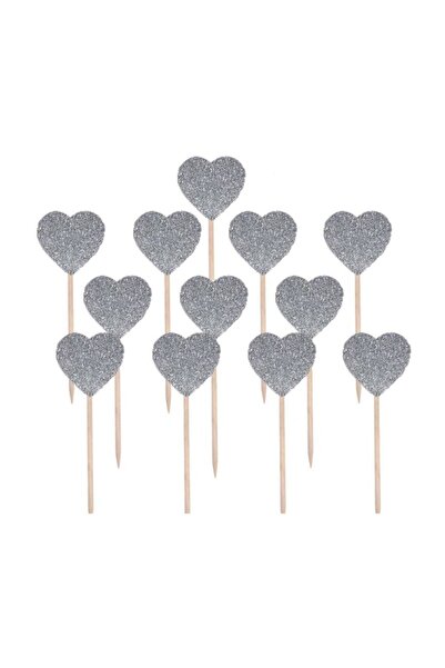 crv Gümüş Kalp Eva Kürdan 12 Adet