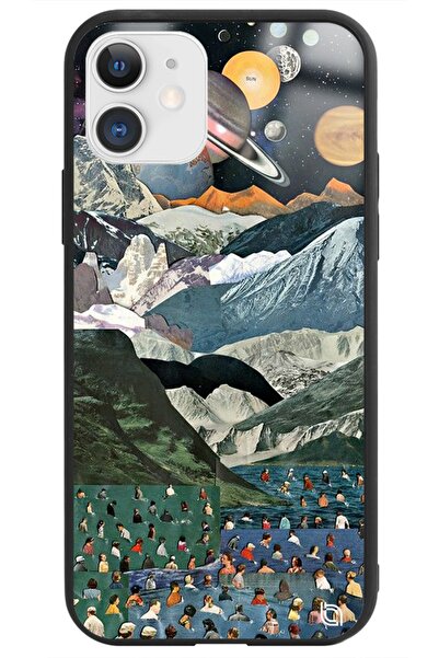 WANNA PROTECT Iphone 11 Kolaj Premium Desenli Glossy Telefon Kılıfı