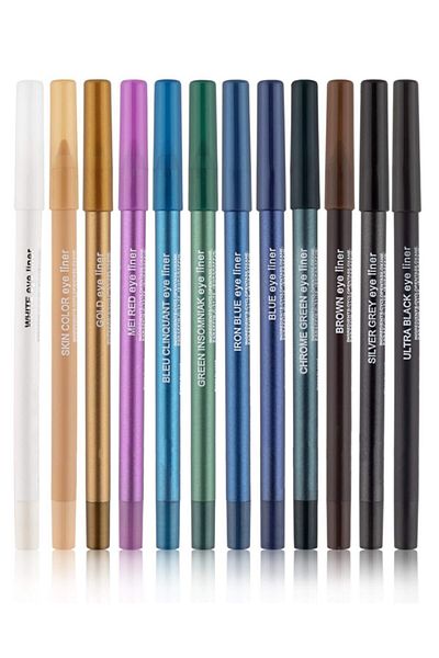Sildne Neon Colored 12-Piece Oily Eye Pencil Set