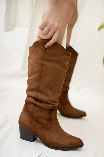 derithy Stella-boots-tan Suede-knn3004