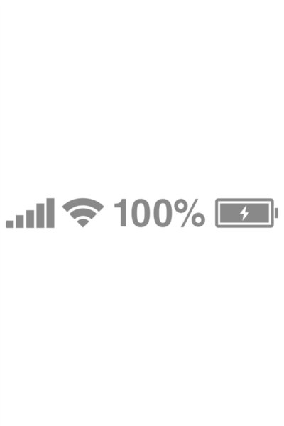esticker 25 X 3 Cm Bildirim Çubuğu Pil Wifi Şarj Batarya Oto Sticker Araba Ca...