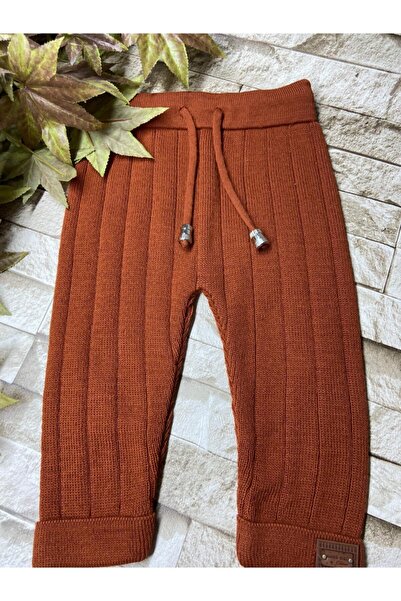 Meriç bebe Beli Bağcıklı Fitilli Triko Pantolon