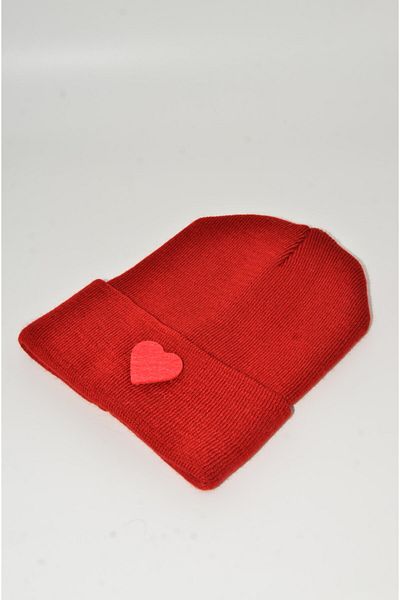 mottomia New Year/Valentine's Day Special Red Color Unisex Beret with Red Heart Figure